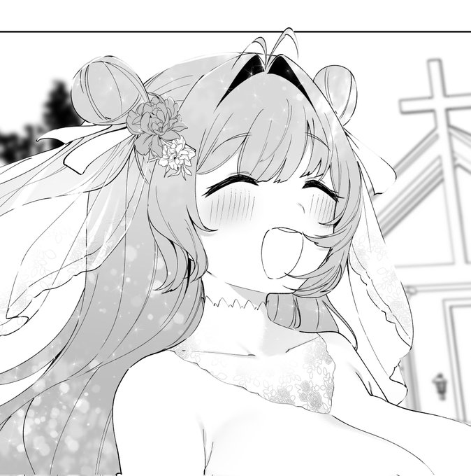 ジューンブライドってことです(ˊᗜˋ) [特別イラスト]勝利の女神:NIKKE すいーとえんかうんと - 雨住キオ | 週刊コロコロコミック #NIKKE     #メガニケ #ニケすい