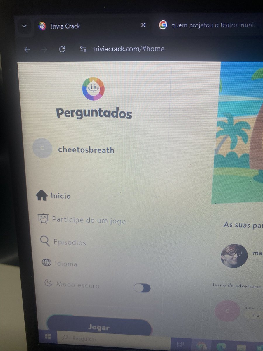was playing trivia crack with my patient after 6+ years of not logging in...my user name 😭😭😭