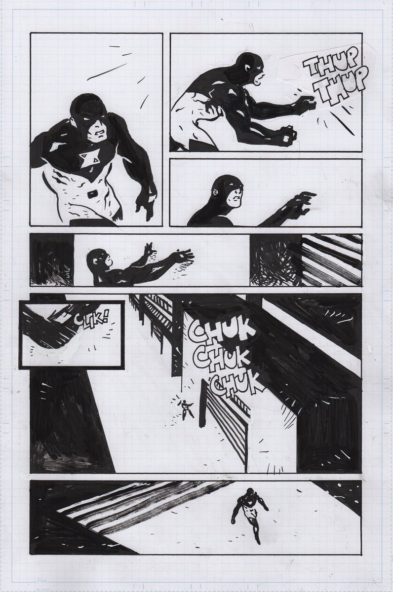 bmc_comix's tweet photo. Another one! Trying to get better at drawing directly on the big board.
11x17 ink on paper

#art #comics #drawing #cartoonist #ink #illustration #traditionalart #portfolio #fyp #superheroes #blackandwhiteart #panels #shadow #garagedoors #imakecomics #readmorecomics https://t.co/or8HNZpuw1