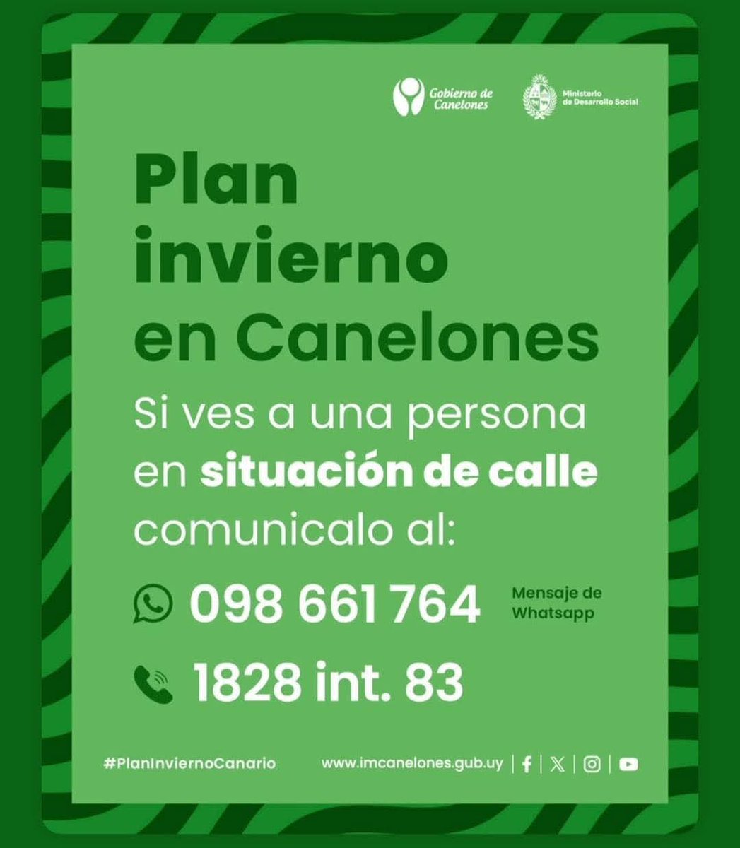 LosCerrillos_U's tweet photo. 👉 Plan de Invierno.

Si ves a una persona en situación de calle comunícalo al:

📱098 661 764

📞 1828 int. 83

#MunicipioLosCerrillos #lugardeencuentros https://t.co/lMzhG9y3NV