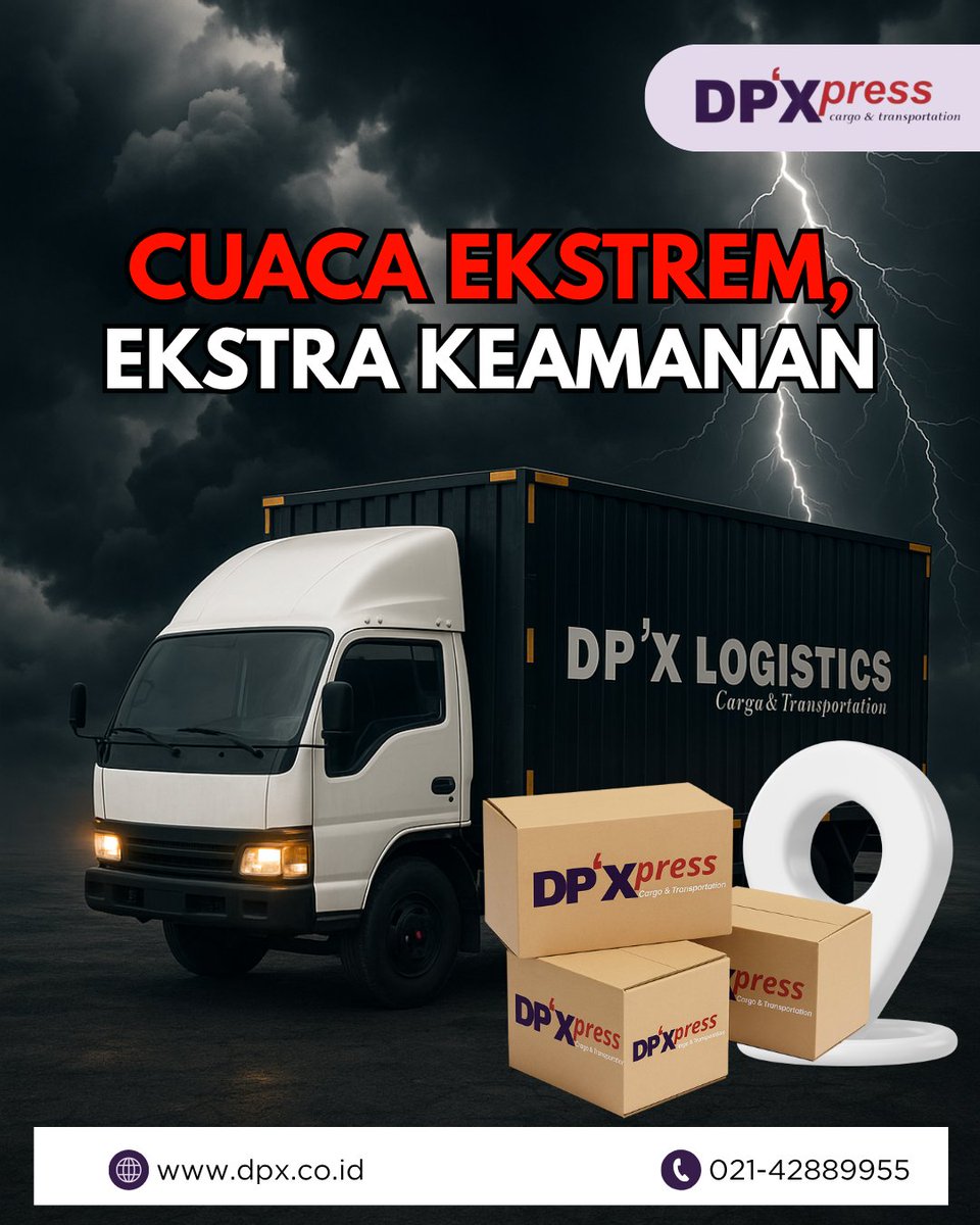 DPXpresss's tweet image. Cuaca boleh ekstrem, tapi keamanan pengiriman tetap maksimal! 🌧️💪 DP'Xpress siap jaga barangmu sampai tujuan dengan aman.

#pengirimanaman #cuacaekstrem #DPXpress #logistikterpercaya #kirimbarangaman #ekspedisiindonesia #handlingpaket #jasapengiriman