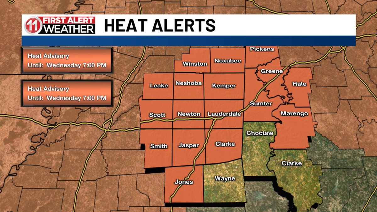 Heat index values of 105 degrees or higher expected. Remember heat safety: Stay hydrated, avoid strenuous activities during the heat of the day, and take frequent breaks if you must be outside working. wtok.com/?utm_source=tw…