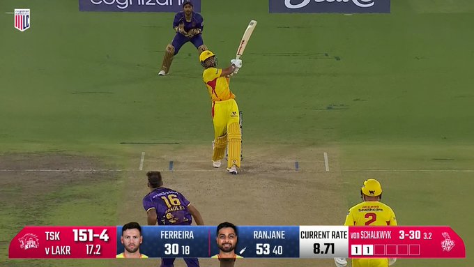 BANG 💥 Ranjane smashed that ball to the moon 🚀