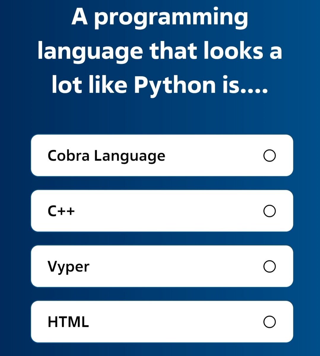 spurprotocol's tweet image. 💡 Need a clue on today's quiz?
This is a resource limited but yet growing programing language, it's suitable for building secure DeFi protocols such as stable coins and lending platforms.