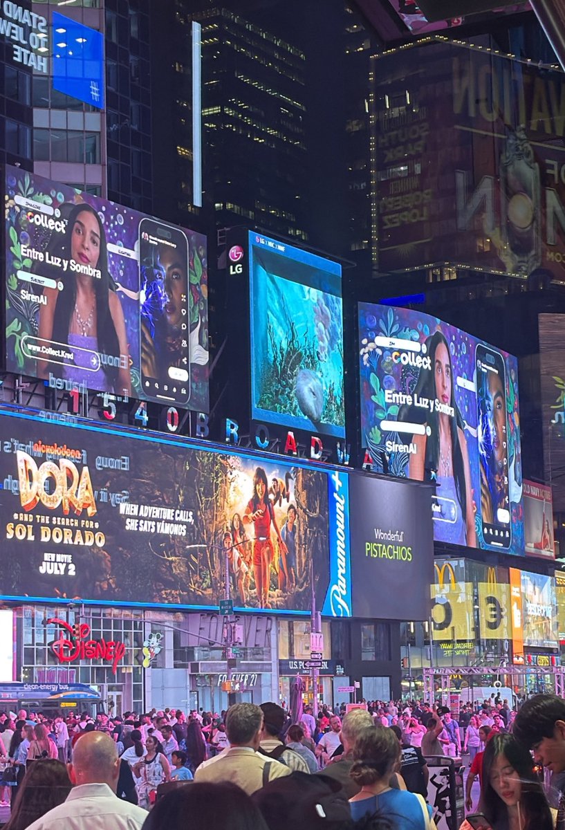 SirenAi in Times Square 
 <a href="/NFT_NYC/">NFT.NYC</a> 

Photo by <a href="/creatressart/">Creatress Sarai 📍Mexico</a>