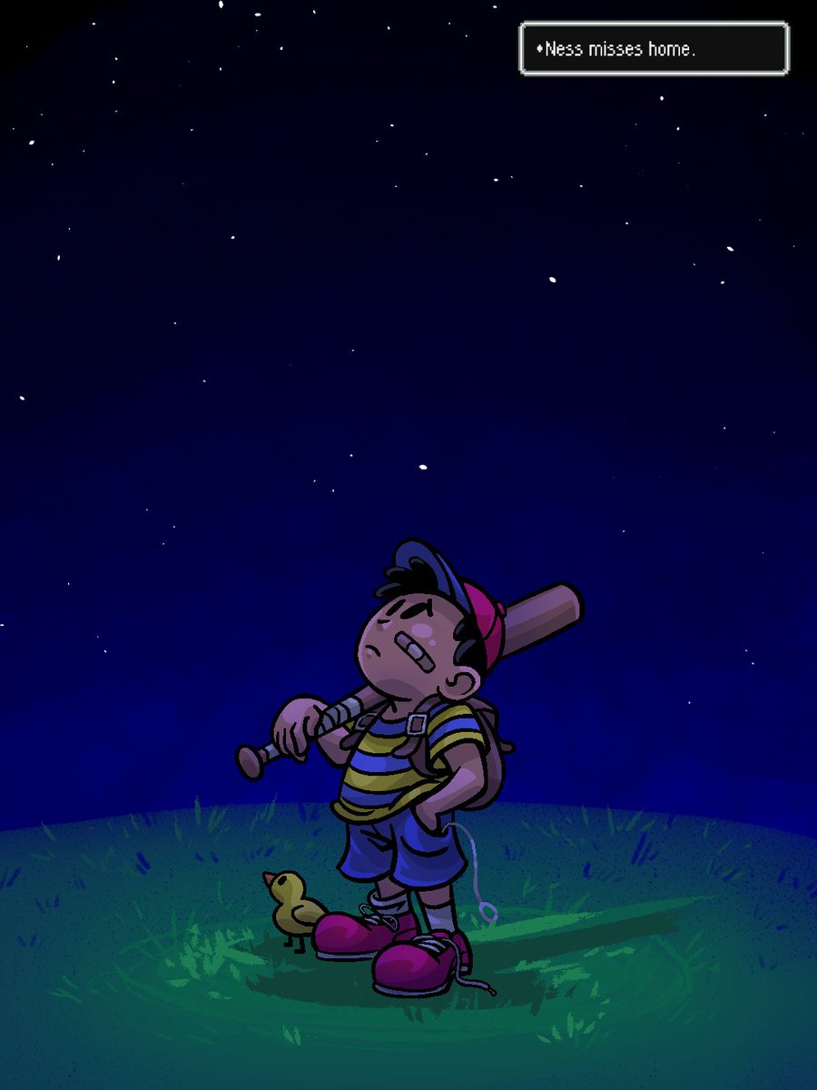 Ness misses home. #Earthbound
