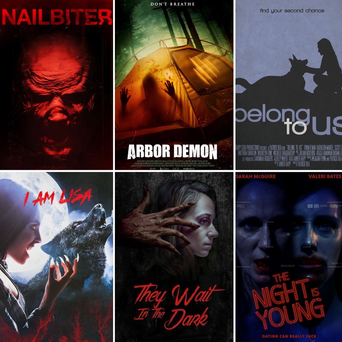 patrickmrea's tweet photo. All six available to rent or own on Amazon Prime Video. @Terror_Films
#ArborDemon #IAmLisa #Nailbiter #TheyWaitInTheDark #IndieHorror https://t.co/u0S19KDAl8