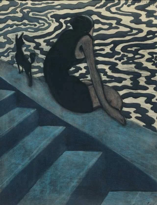 Léon Spilliaert (1881–1946)
"The Bather", 1910.