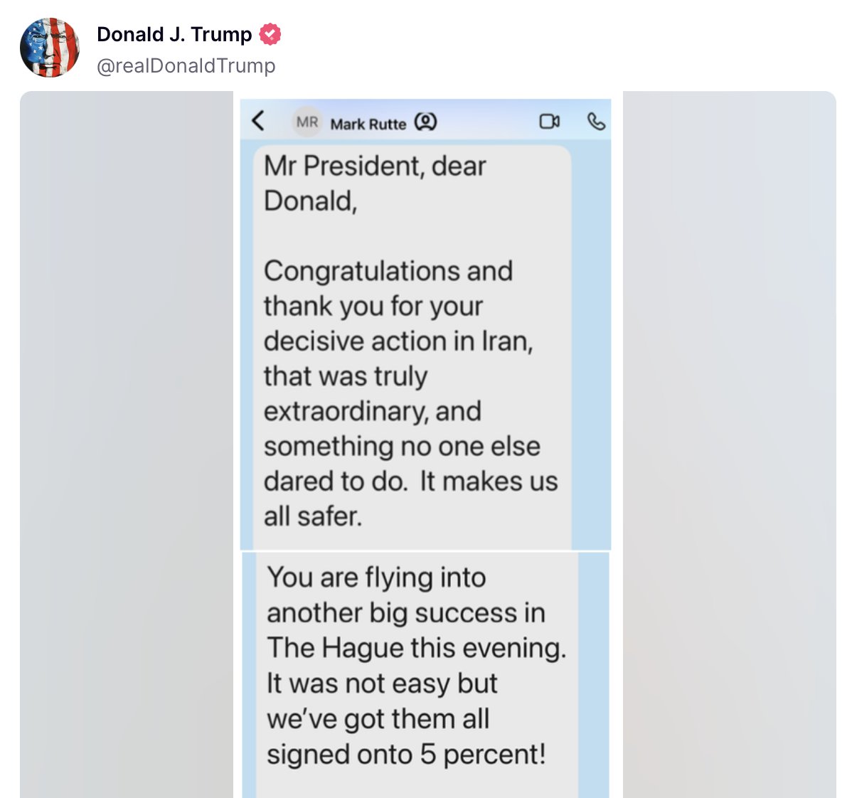 Wasifvibes's tweet image. 🌍 Trump has leaked NATO Secretary General Mark Rutte's personal war mongering message against Iran. Bad boy, time to go! 🥱
#Iran #IranIsWin #Trump #NATO #MarkRutte