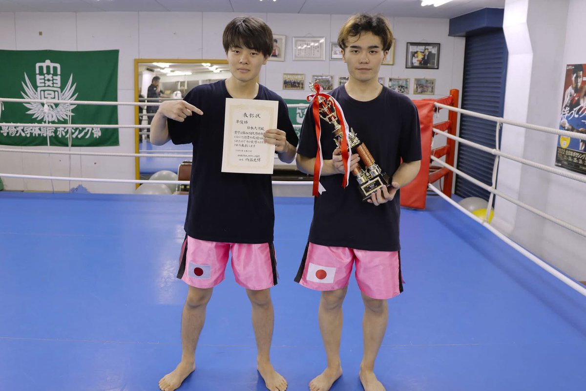 nu_kickboxing's tweet photo. 6/22 大学対抗戦　準優勝

梶原千暉　判定0-3 負け
脇本真太　判定3-0 勝ち
野原康煕　判定1-0 ドロー
宮谷拓也　1R KO 勝ち
服部虎珀　2RKO 勝ち https://t.co/wjeUI7jSF1