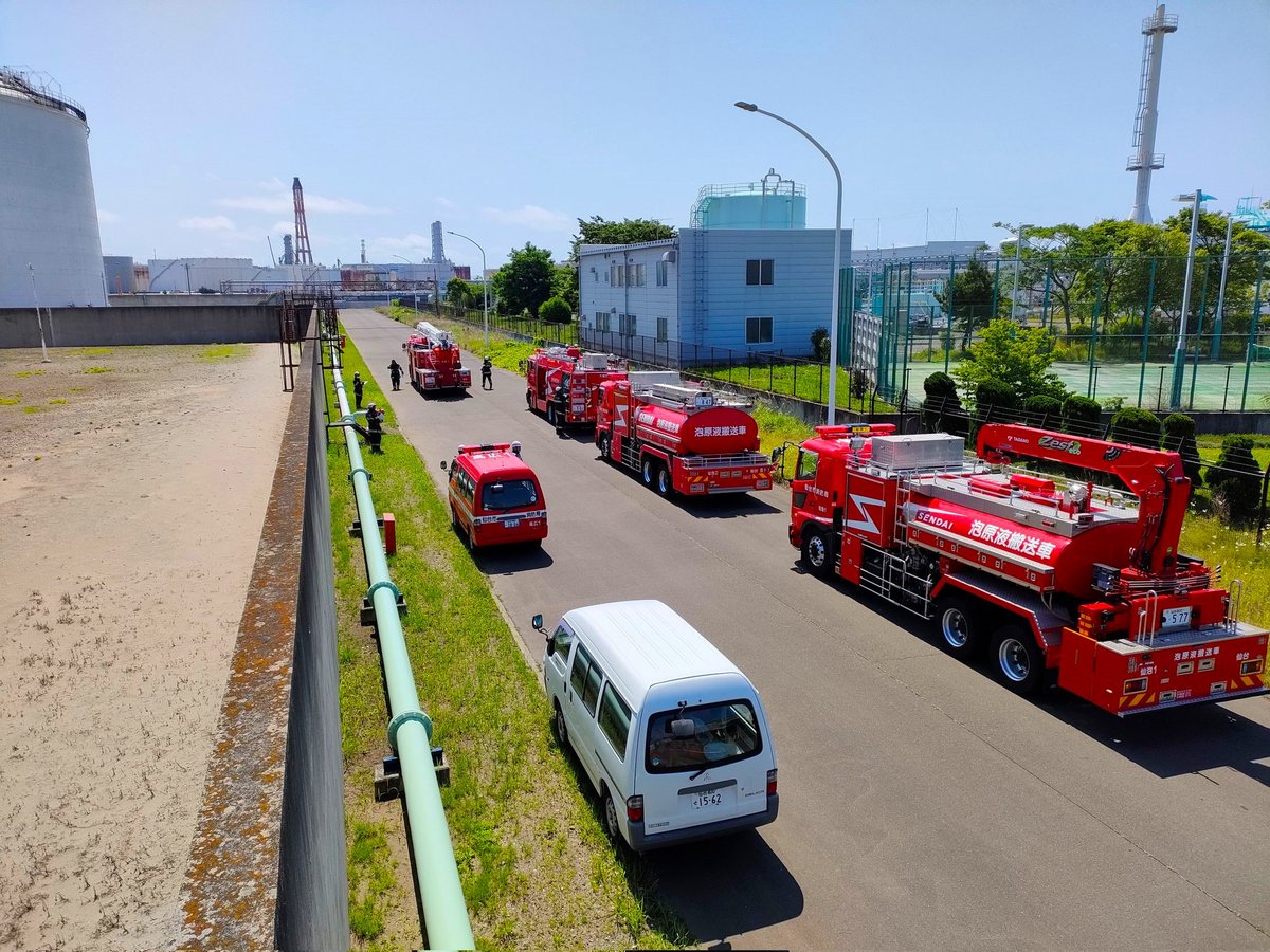 高砂分署では石油コンビナート等特別防災区域において、実災害を想定し