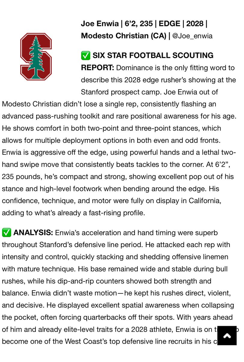 Joe (@joe_enwia) on Twitter photo Blessed everyday to compete and showcase my talents across the west-coast. I will continue to refine my game each and everyday. <a href="/BrandonHuffman/">Brandon Huffman</a> <a href="/sixstarfootball/">Six Star Football | PLUS+</a> <a href="/5chwart5/">Lucas Schwartz</a> <a href="/WPlemons/">Will Plemons</a> <a href="/CoachAprilOLB/">Bobby April III</a> <a href="/CoachLynch/">Mike Lynch</a> <a href="/CoachSmith59/">Matthew Smith</a> <a href="/ToledoQBs/">Robert Weiner</a> <a href="/McfaddenCoach/">Coach McFadden (Mac)</a> <a href="/CoachMaloPSU/">VJ Malo</a> <a href="/DavidBrownlee_/">David Brownlee</a> Blessed everyday to compete and showcase my talents across the west-coast. I will continue to refine my game each and everyday. <a href="/BrandonHuffman/">Brandon Huffman</a> <a href="/sixstarfootball/">Six Star Football | PLUS+</a> <a href="/5chwart5/">Lucas Schwartz</a> <a href="/WPlemons/">Will Plemons</a> <a href="/CoachAprilOLB/">Bobby April III</a> <a href="/CoachLynch/">Mike Lynch</a> <a href="/CoachSmith59/">Matthew Smith</a> <a href="/ToledoQBs/">Robert Weiner</a> <a href="/McfaddenCoach/">Coach McFadden (Mac)</a> <a href="/CoachMaloPSU/">VJ Malo</a> <a href="/DavidBrownlee_/">David Brownlee</a>