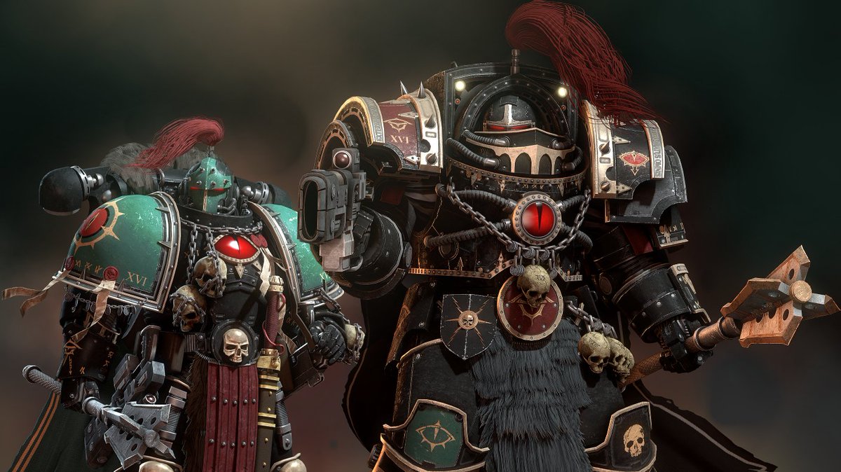 Sons of Horus Terminator Praetor with Volkite &amp; mace, and a Sons of Horus Consul with about the same loadout.
#wh40k #wh30k #warhammer #warhammer40000 #warhammer40k #horusheresy