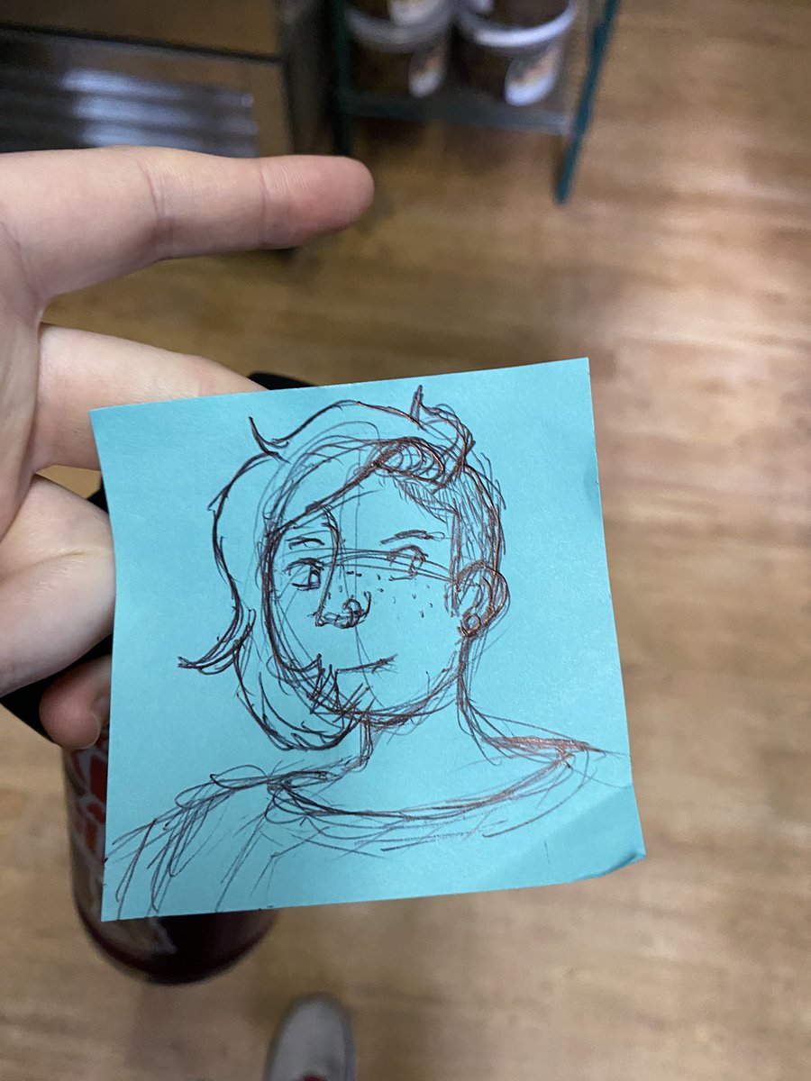 Self portrait doodle I did at work!