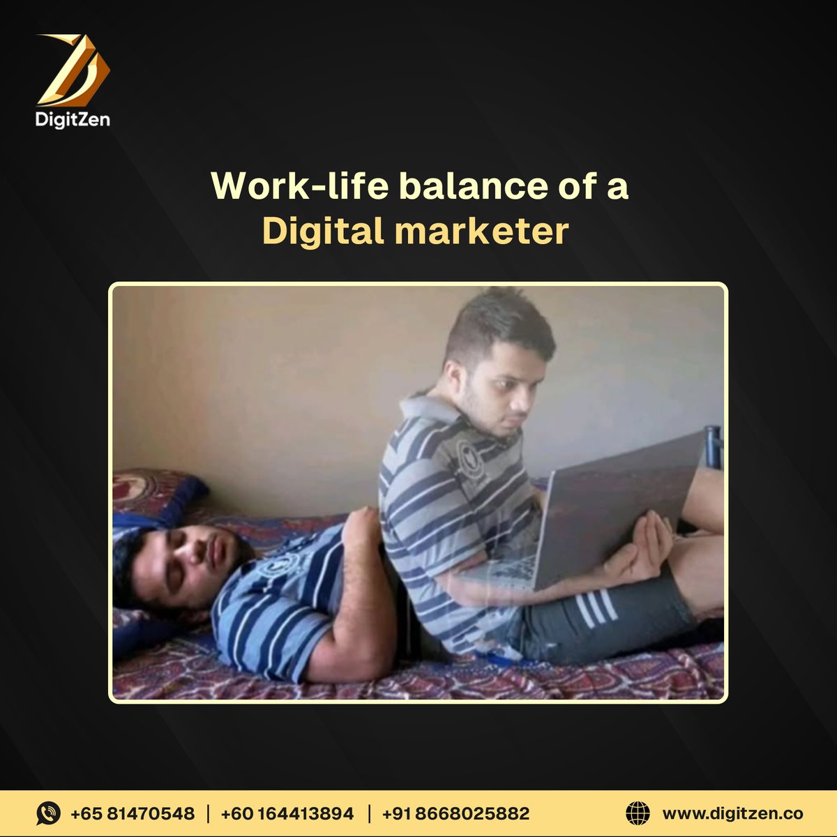 Digitzensg's tweet photo. People Call it sleep time digital marketer says passive brainstorming. Our mind is running on autopilot mode to handle clients from overseas. Find it relatable? Follow for more. 
🌐: https://t.co/f8uUcDc4DK
📞: +65 81470548 | +91 86680 25882
#Digitzen #SEO #PPC #Digitalmarketing https://t.co/5fSkxGo12c