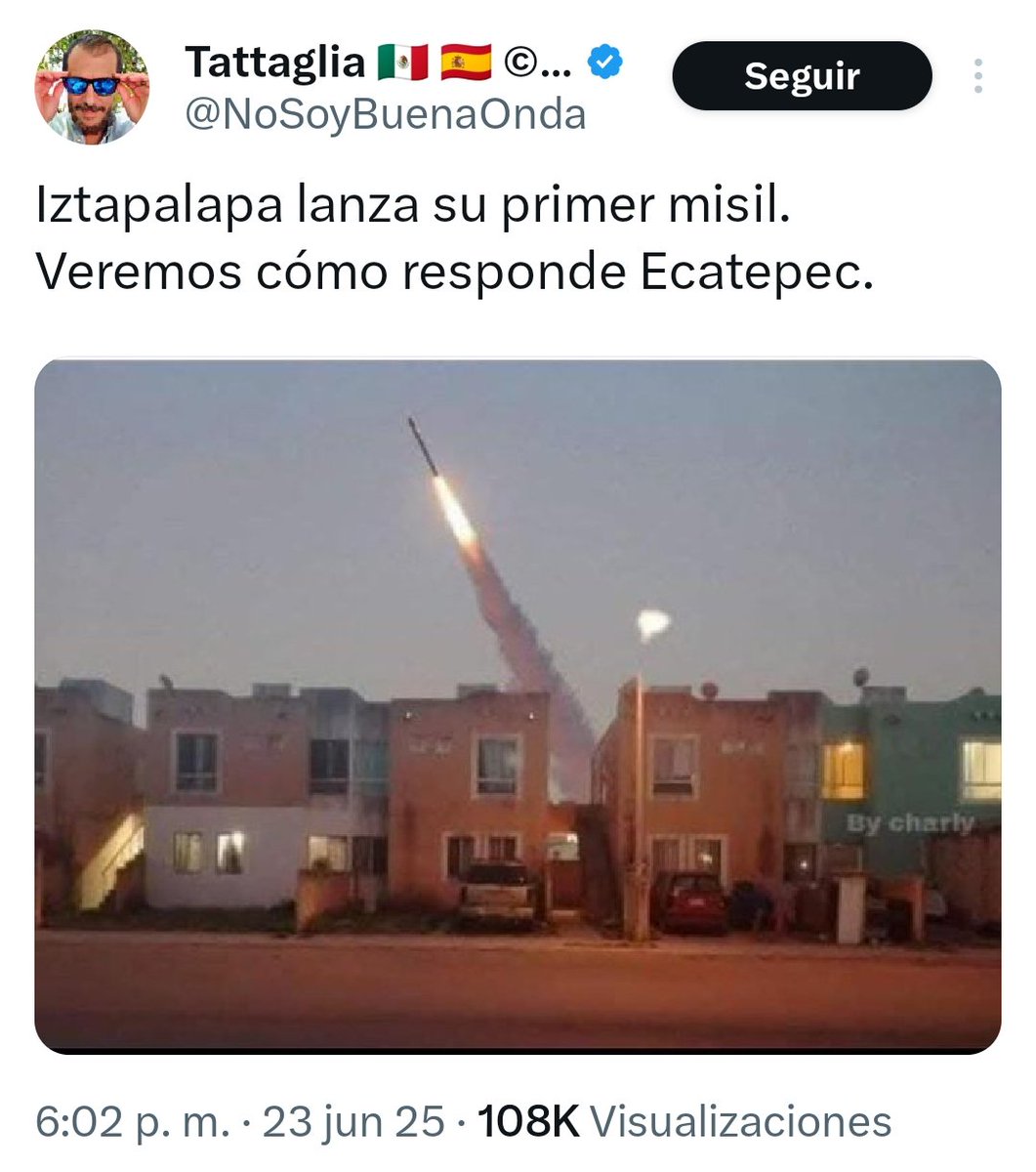 <a href="/RModulada/">Resistencia Modulada</a> <a href="/mparamago/">M Conde</a> <a href="/pacocap/">paco de pablo</a> <a href="/RadioUNAM/">Radio UNAM</a> Mis Vírgenes ¡Están viendo la tempestad y no se hincan! Empezó la #TerceraGuerraMundial y nos va a cargar la del #Árabe ¡Aquí ya se armaron los madrazos!