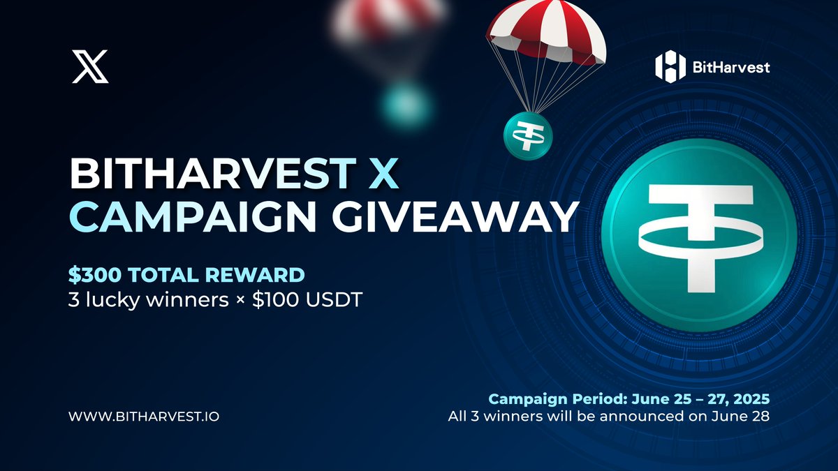 🎉 BITHARVEST X CAMPAIGN GIVEAWAY – ROUND 2 BEGINS!

Let’s keep the momentum going! Another 3-day opportunity to win from our $300 USDT prize pool is here.

💸 3 lucky winners will each receive $100 USDT

Here’s how to enter: 
✅ Follow <a href="/bitharvest_io/">BitHarvest | Web 3 Made Simpler</a>    
✅ Like &amp; RT this post