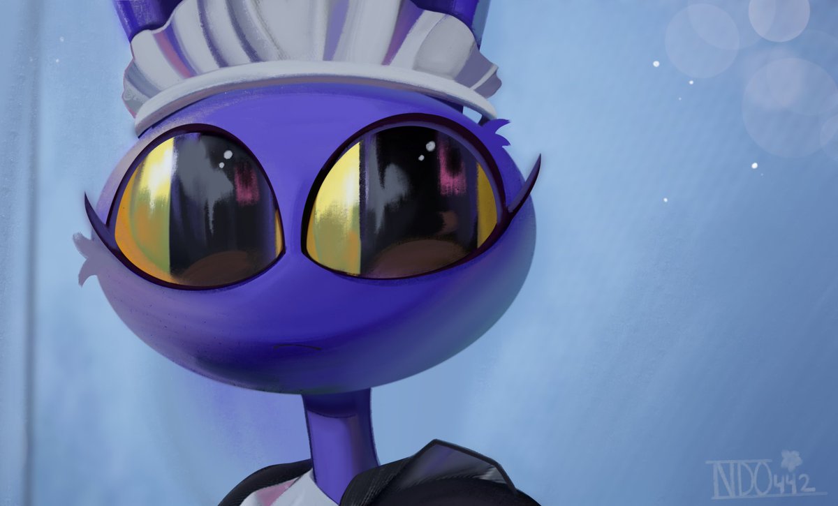 nddo442's tweet image. Why did he do this? Is he stupid?
Quick warmup painting to test new brush🐇
#tadc #TADCEp5 #TheAmazingDigitalCircus #Jax #fanart