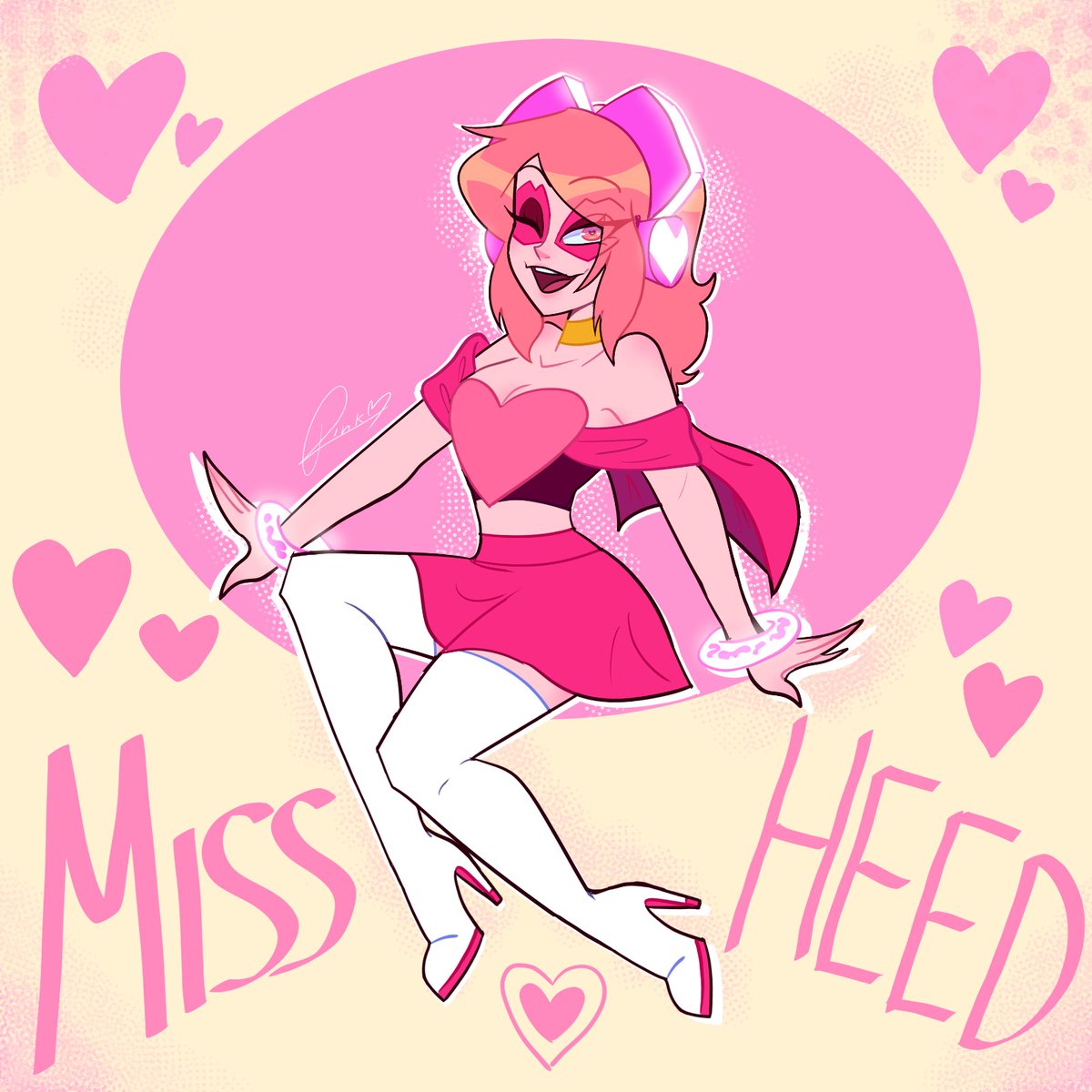 Pink_Waifu_'s tweet image. 𓂃˖˳·˖ ִֶָ ⋆🩷⋆ ִֶָ˖·˳˖𓂃 ִֶָ
"A girl with many hearts"
(Another Quick Drawing😭💗✨)
.
.
.
#Villainous
#missheed
#fanart