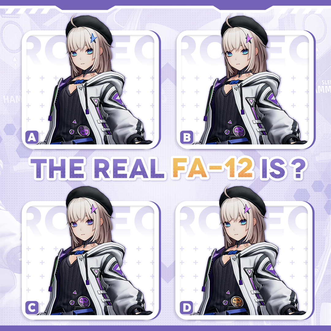 SEAPROJECTNET's tweet image. [The Real FA-12 Is?]
Oh no—there are four FA-12s ?!
Can your instincts help you spot the real deal? Pick the one you think is truly her and cast your vote!
And don’t forget to share your reasoning in the comments—we’d love to hear your theory!

You can visit the official website…