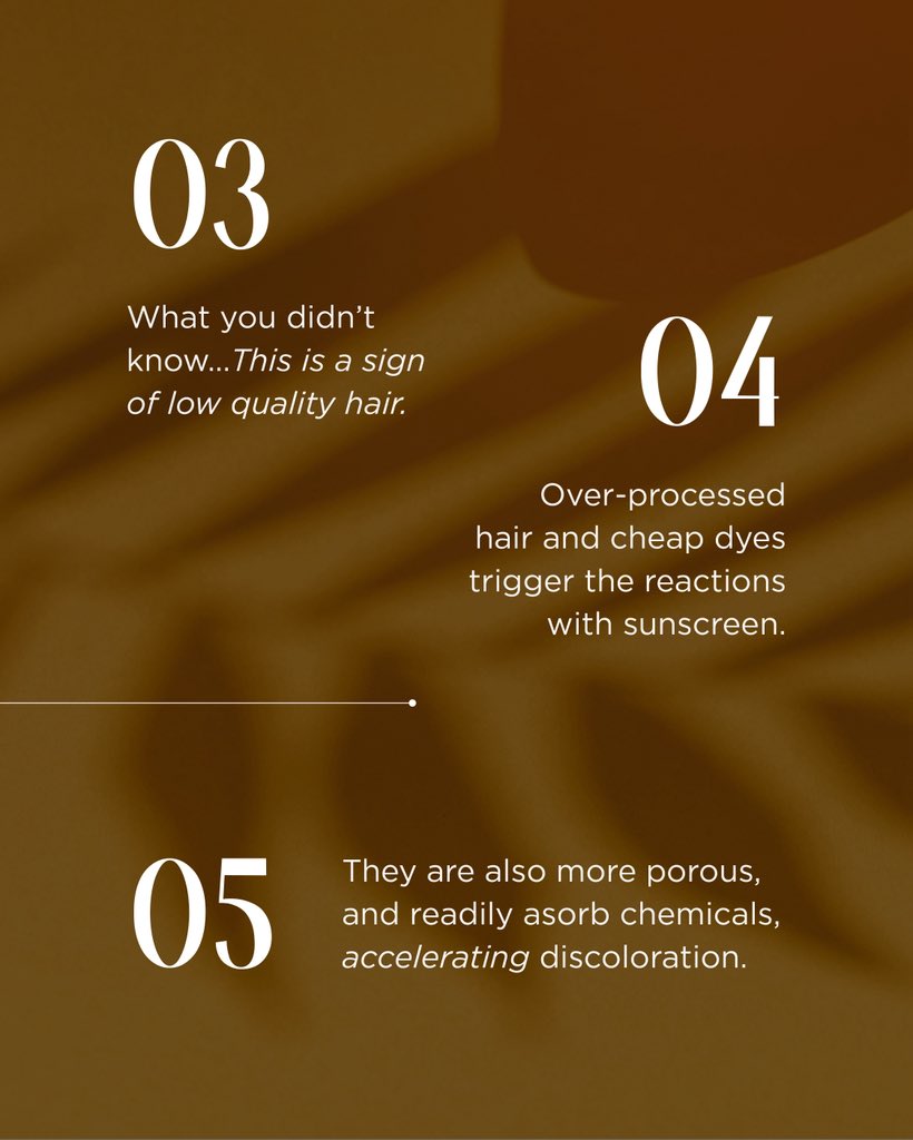 ProlongedHair's tweet photo. ☀️ Spraying sunscreen on your natural hair doesn’t turn it pink or green—does it?
That’s because it’s not the sunscreen.
It’s the hair.

Low-quality extensions react to UV and SPF because they’re coated in textile dyes, silicones, and unknown chemicals.

At Prolonged Hair, we use:
✨ Zero textile dyes
✨ No synthetic coatings
✨ No chemical fillers

Just pure, ethically sourced, third-party verified human hair—so it behaves like your own.

No discoloration. No reactions. No compromises.

This is hair with nothing to hide.

#ProlongedHair #HairWithNothingToHide #VerifiedVirginHair #SPFProof #LuxuryHairExtensions #NoMorePinkHair

Read more about it on our blog -- https://t.co/FjLIkqHWvD