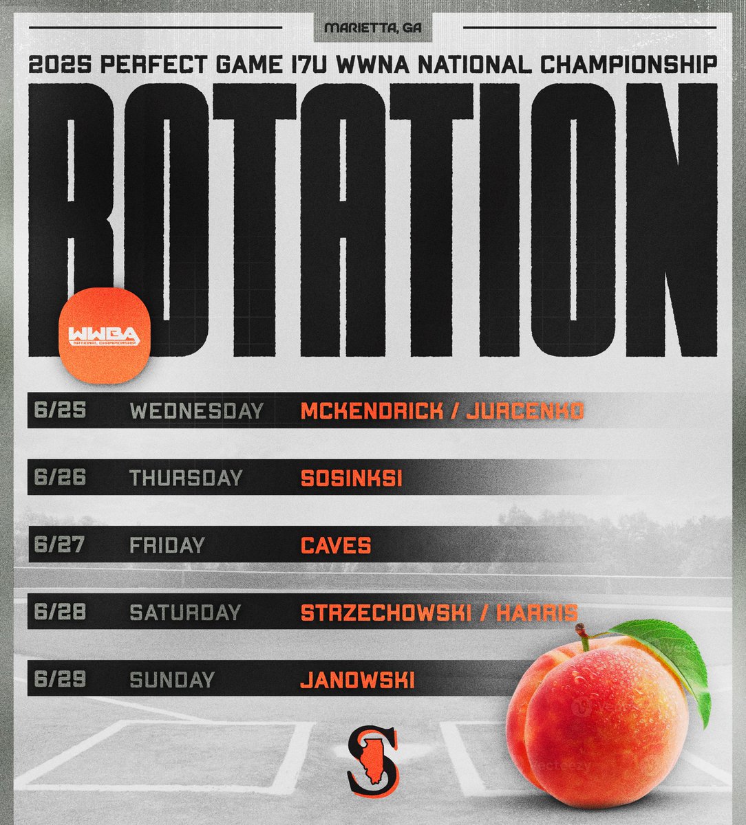 ➡️ 17u WWBA Schedule &amp; Rotation