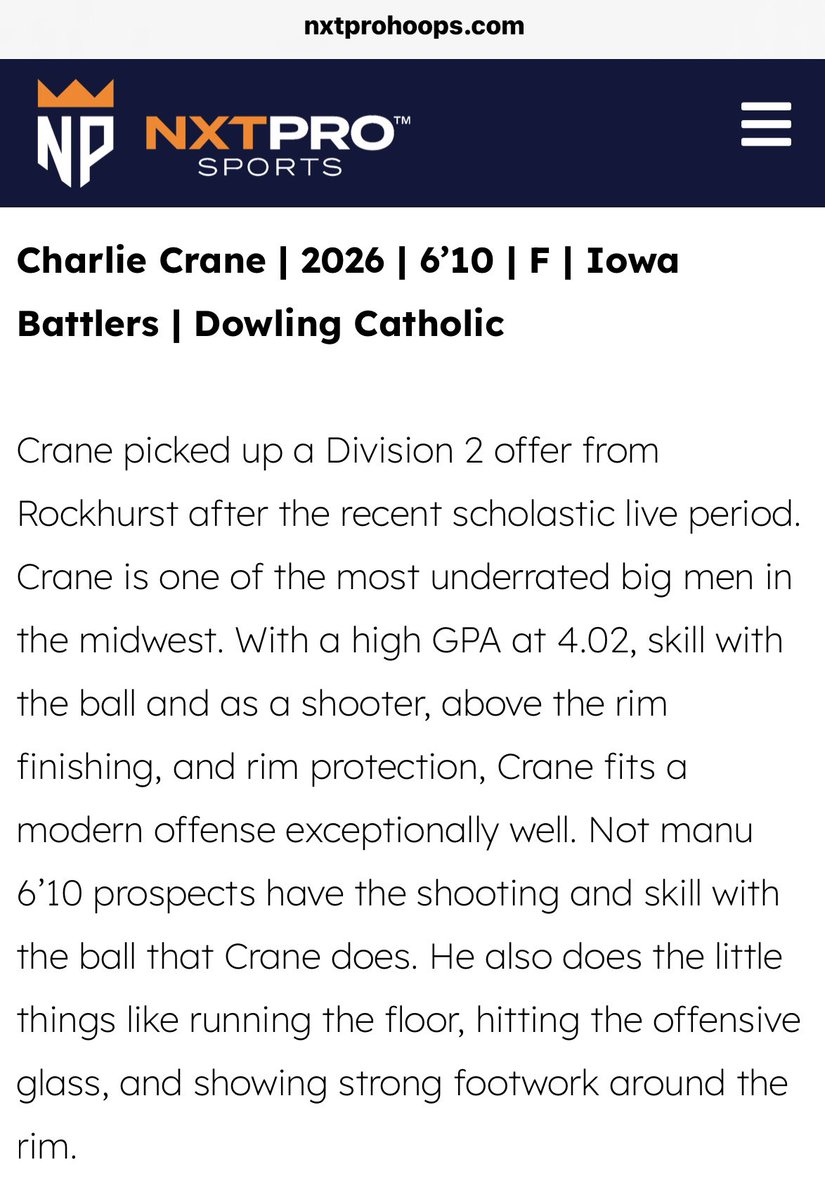 charliecrane08's tweet image. Thanks to NXTPRO for the write-up! @CoachKen_Smith @coachbeechum