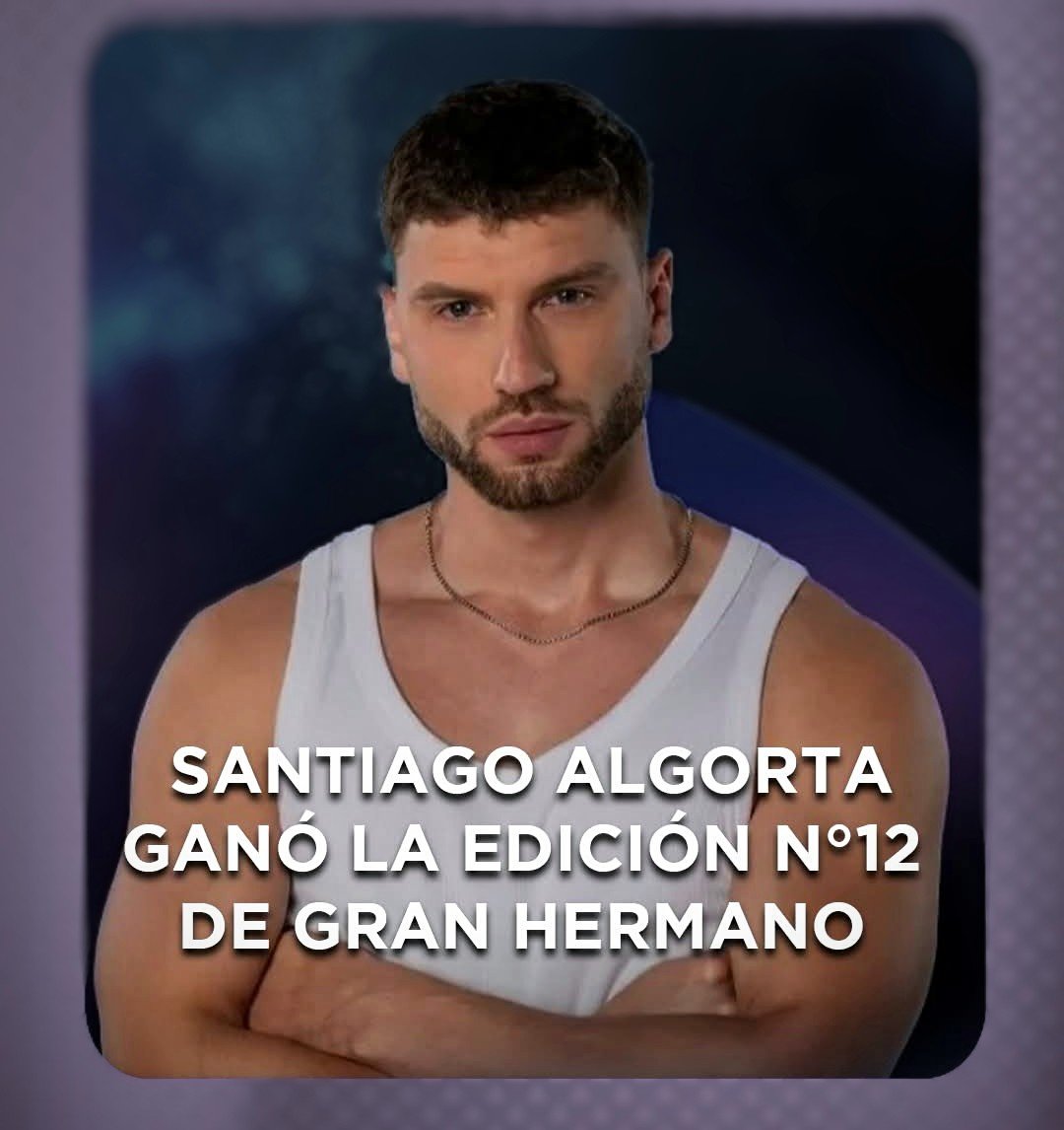 El ganador del Gran Hermano n ° 12 <a href="/SantiagoAlgorta/">Santiago Algorta</a> <a href="/GranHermanoAr/">Gran Hermano</a>  <a href="/telefe/">telefe</a> #ganador #Telefe #Uruguay #Noticia