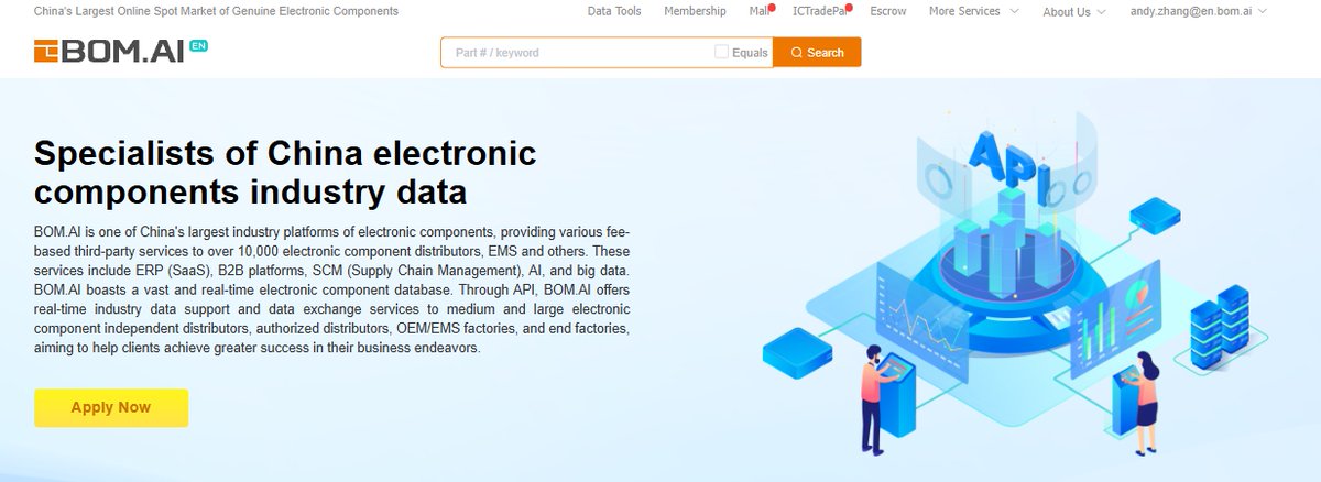 Andy_znl's tweet image. Developers! Automate component sourcing.
BOM.AI API:
✓ Real-time stock/pricing
✓ Parametric search
✓ Order tracking
Free sandbox: bom.ai/en/apiServiceI…
DM:andy.zhang@en.bom.ai
#TechAPI #ElectronicComponents
