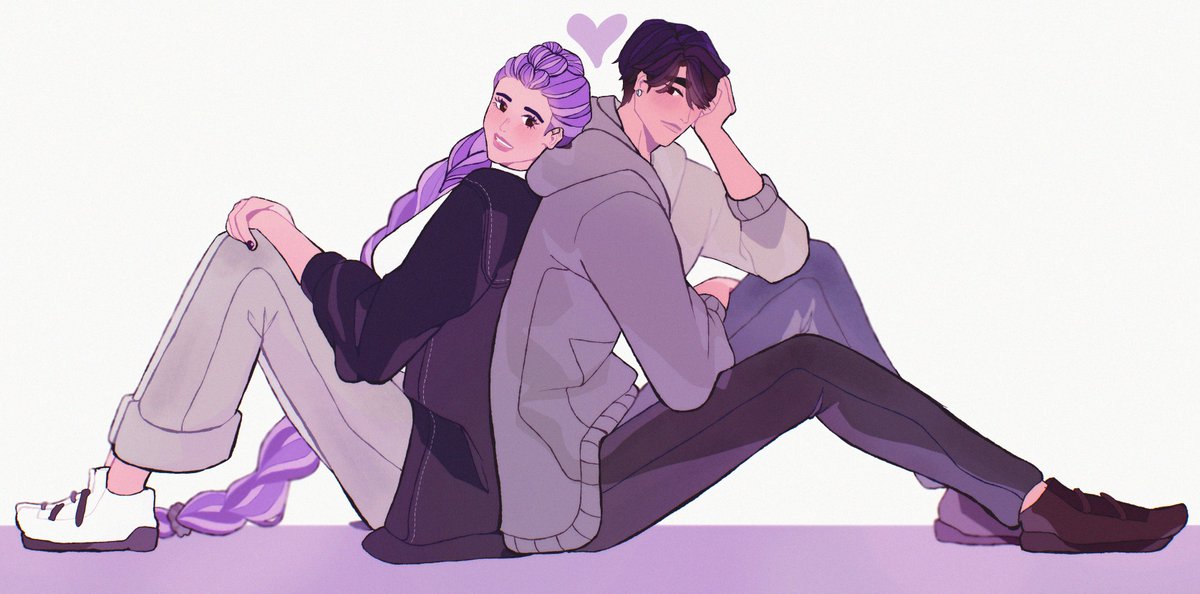 real quick jinu and rumi.... i wanted to see her wear his outer jacket

#KPOPDEMONHUNTERS #jinumi #rujinu #kpdh