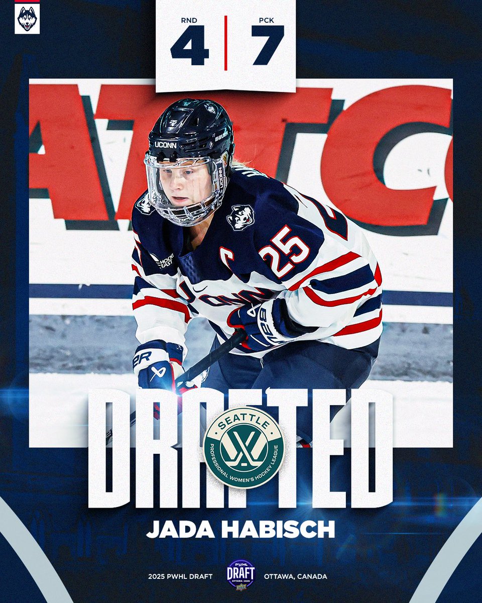HABISCH TO SEATTLE‼️

Huskies go back-to-back in the <a href="/thepwhlofficial/">PWHL</a> draft 🐾 Big congrats to Jada Habisch being selected by one of the new expansion teams <a href="/PWHL__Seattle/">PWHL Seattle</a> !! 

#ProHusky