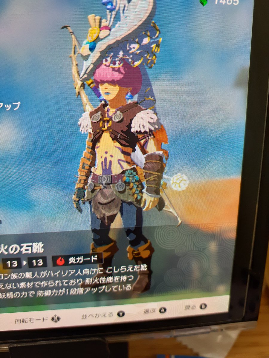 おはようございます、FFの課金が無くなり、ティアキンに邁進しているのだが、、うちのリンクさんが変な格好になって、個人的にツボったので貼っておく、写メったから画像荒いな(っ'^'c)