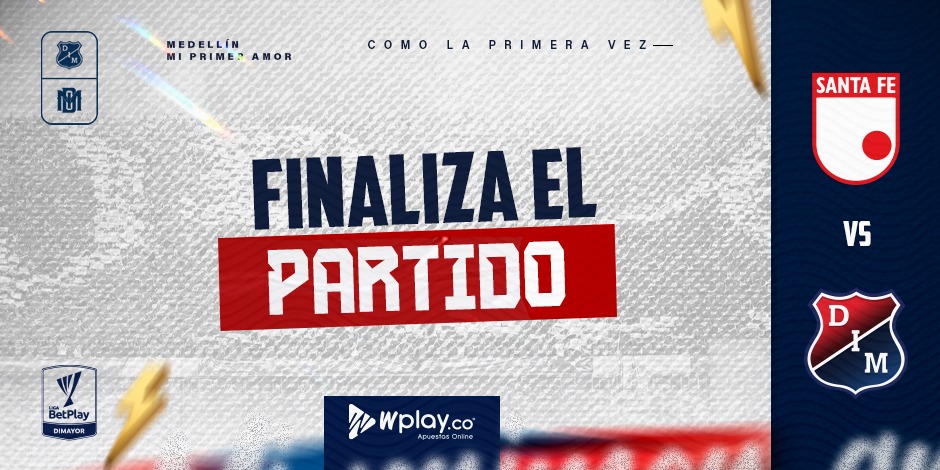 ⏱️ FT' Santa Fe | 0-0 | Medellín 

Finaliza el partido.
Igualdad en el juego de ida. 

<a href="/WplayColombia/">Wplay</a> #VamosMedellín 🔴🔵