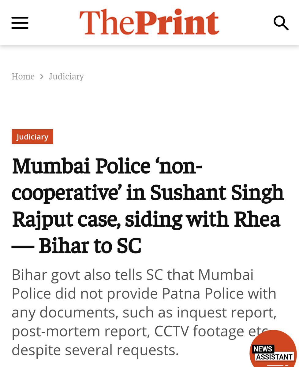 Respected <a href="/CBIHeadquarters/">Central Bureau of Investigation (India)</a> <a href="/Copsview/">Praveen Sood</a> 

Why Was Bihar Police Not Given Information They Asked For???

What Was The Reason For Their Non Cooperation???

Why Was Investigating Officer Tiwari Quarantined n Restricted  From Investigating The Case???

What Was The Role Of MuPo In