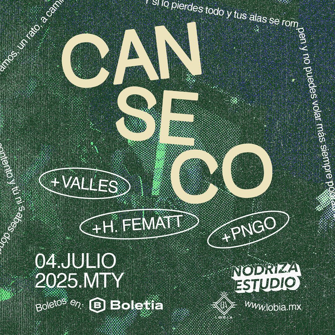 Heavy News (@heavynews_) on Twitter photo ¡@CansecoTJ vuelve a Monterrey con full band! 🎸⚡
Este 4 de julio la agrupación se presenta en <a href="/NodrizaEstudio/">Nodriza Estudio</a> con su alineación original para interpretar temas clásicos. 🤘
Los acompañarán Valles, PNGO y H. Fematt. 💥
Boletos disponibles aquí 👉 canseco-en-monterrey.boletia.com ¡@CansecoTJ vuelve a Monterrey con full band! 🎸⚡
Este 4 de julio la agrupación se presenta en <a href="/NodrizaEstudio/">Nodriza Estudio</a> con su alineación original para interpretar temas clásicos. 🤘
Los acompañarán Valles, PNGO y H. Fematt. 💥
Boletos disponibles aquí 👉 canseco-en-monterrey.boletia.com