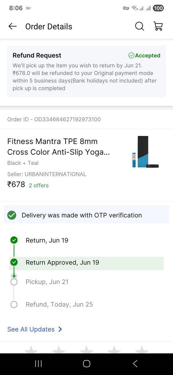 amritcs007's tweet photo. @flipkartsupport For attached order no one has come yet for pickup from last 4 days. What pathetic service you guys provide!!! When will i get my money refunded? #flipkat #flipkarthorribleservice #flipkartservice https://t.co/V0egG8mC43