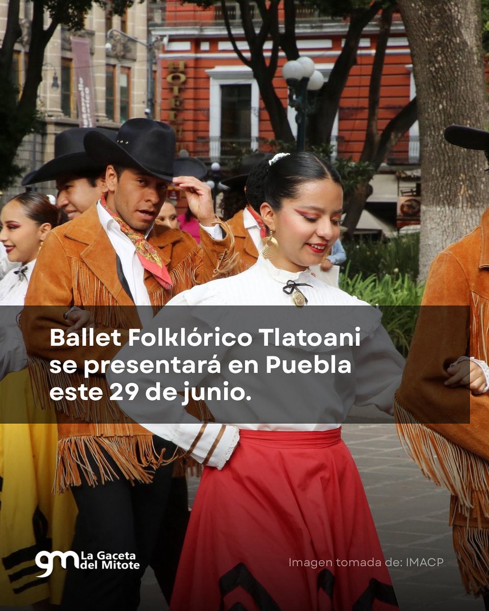 lagacetadelmito's tweet photo. 🎶 ¡Ballet Folklórico Tlatoani en Puebla! 💃🕺
29 jun, 16:00-17:00, Casa de la Cultura. 🏛️
Danzas, música y color, ¡gratis! 🇲🇽

📌 Nota completa: https://t.co/LvepEwVE5F

#BalletTlatoani #FolcloreMexicano #PueblaCultura #EventoGratuito 🎵 https://t.co/LxW8RgYjIz