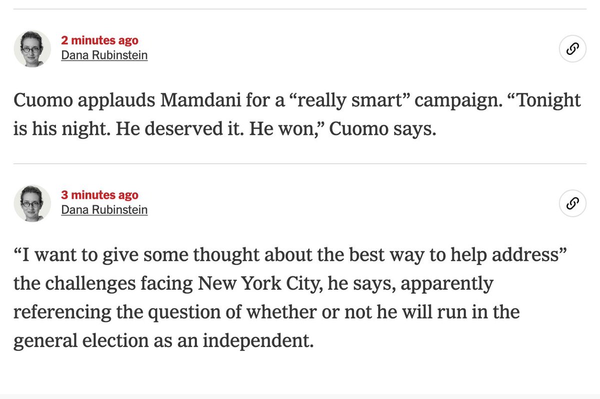 Andrew Cuomo concedes the race.