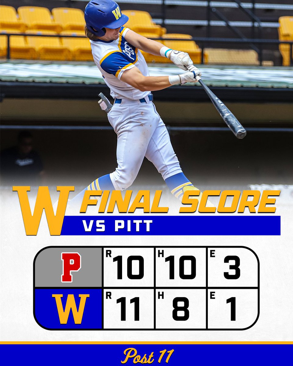 Post 11 Wins!

🔹 Wyatt Lassiter: 2-3, 3 RBI, BB
🔹 Thad Parker: 3 BB
🔹 Charlie Scott: 1-2, 2 BB