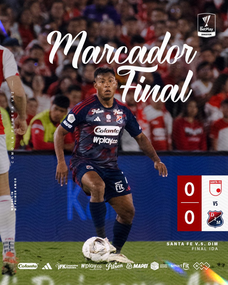 [Marcador final 🔴🔵]

Fue igualdad sin goles en Bogotá.
El #Medallo se trae un resultado valioso en una serie que se definirá en nuestra casa y con el aliento de nuestra gente.

#LatimosPorVos #VamosMedellín