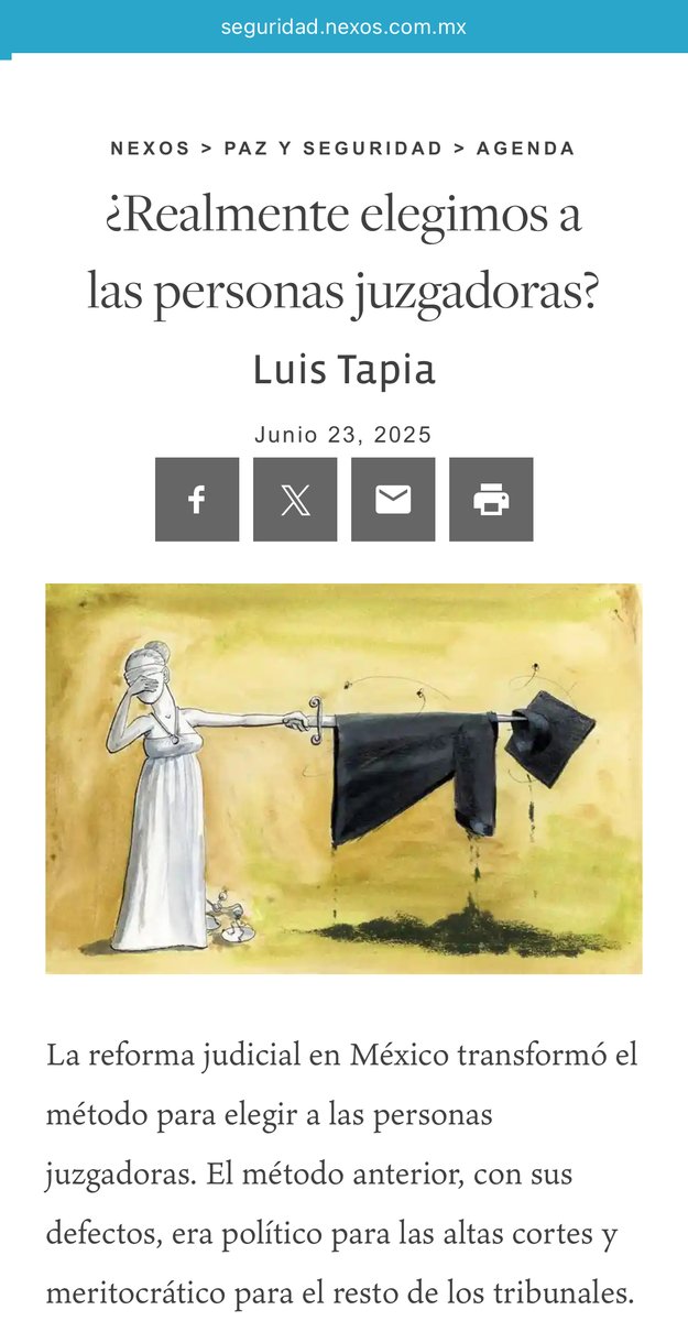 No se puede hablar de la nueva legitimidad del poder judicial si la afirmación de que el pueblo eligió a su poder judicial es falsa.

De eso escribí.

¿Realmente elegimos a las personas juzgadoras?

Incluí el relato sobre los acordeones buenos y los acordeones malos.