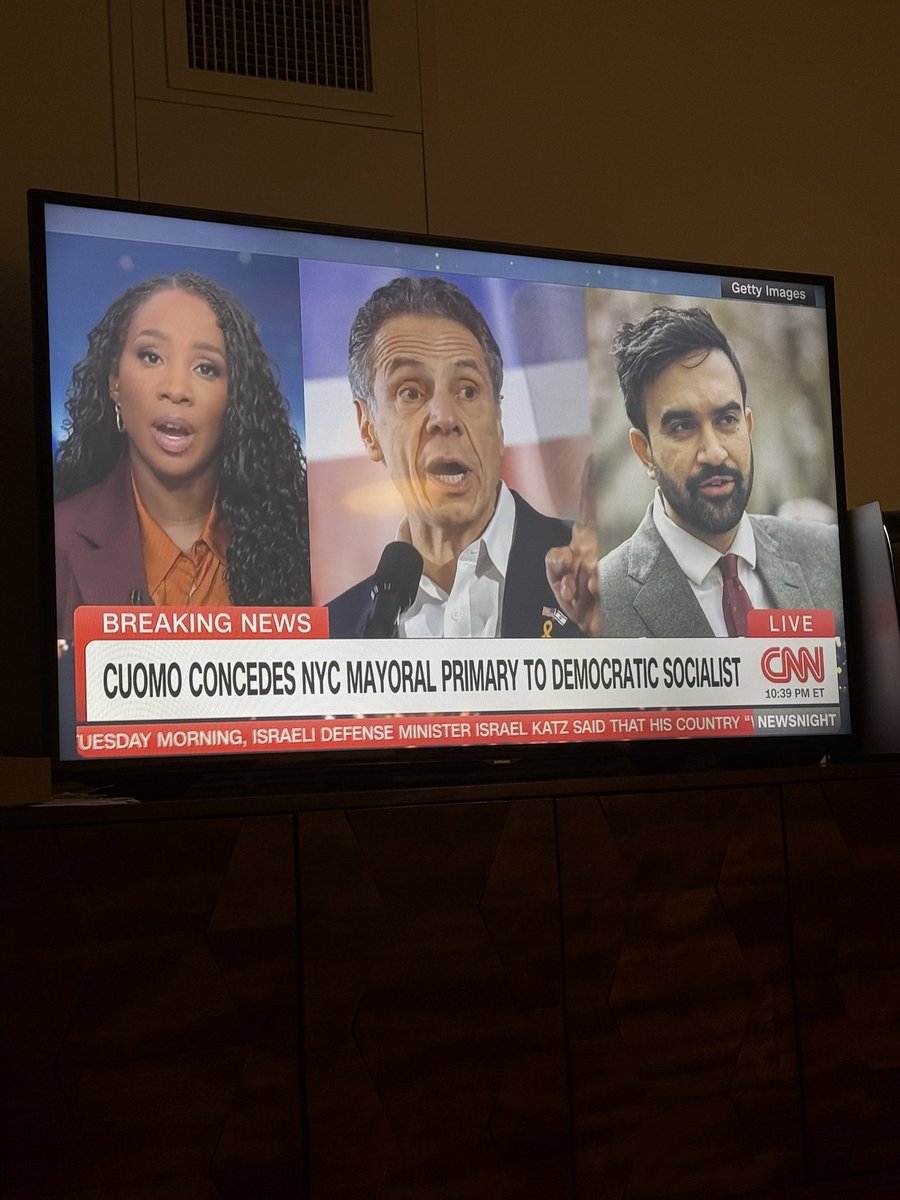 Absolutely insane that as Zohran Mandani is about to win the NYC Democratic bid, he can’t even get his name mentioned on the chyron. 

He’s a lot more than a Democratic Socialist. C’mon <a href="/CNN/">CNN</a>