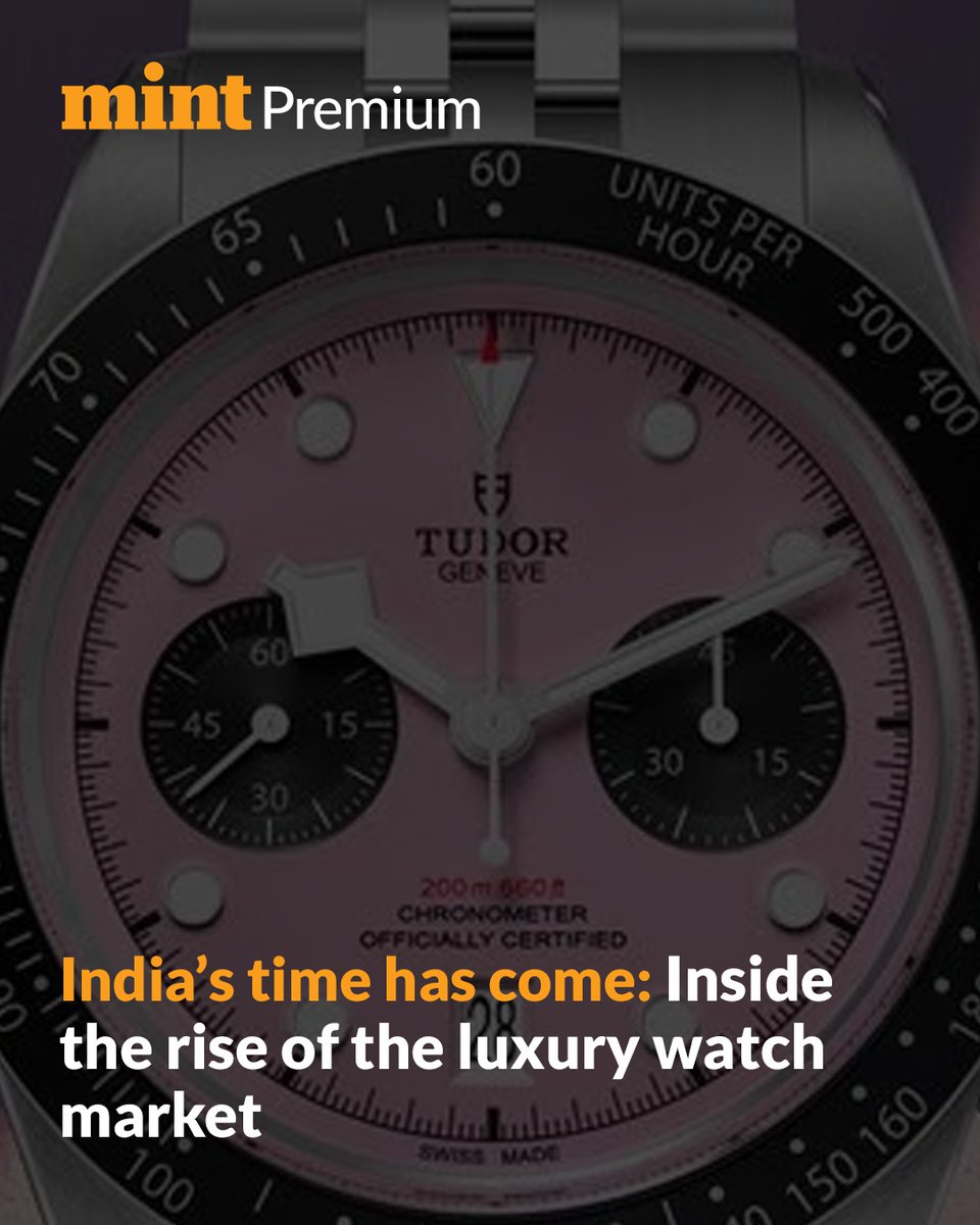 As India emerges as a key player in the global Swiss watch market, the appetite for luxury timepieces continues to grow. What is driving the love for these pieces and powering the growth?

Read more: tinyurl.com/bdddw8je

Trust our hard work, subscribe to #MintPremium: