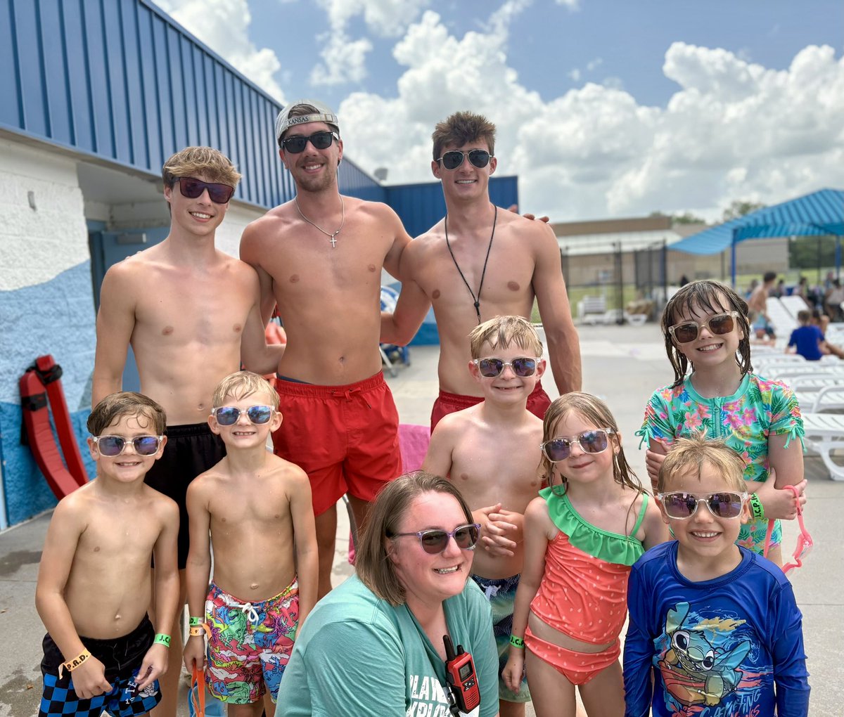 We are thankful for the <a href="/OlatheParksRec/">Olathe Parks & Rec</a> lifeguards that help keep our campers safe each pool day! 

Pool days help campers stay cool, build important swim skills, and make summer memories! ☀️🏊‍♂️ #CampLife #SummerFun #SwimDays