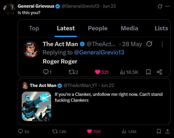 TheActMan_YT's tweet image. Bro I'm done for, the General himself just exposed me 😭