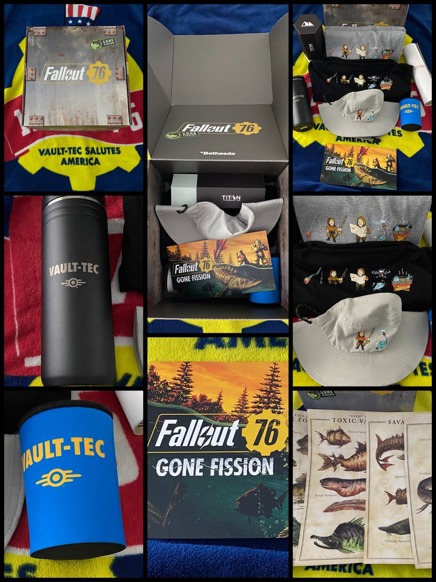 DakaTheWanderer's tweet image. Thank you to the @Bethesda_ANZ team for this little fishing package! Now I need frames for the fish posters &amp;amp; another shelf to display it 🤣

Looks like we’re set to go fishing now!

#Fallout76 #GoneFission #ad