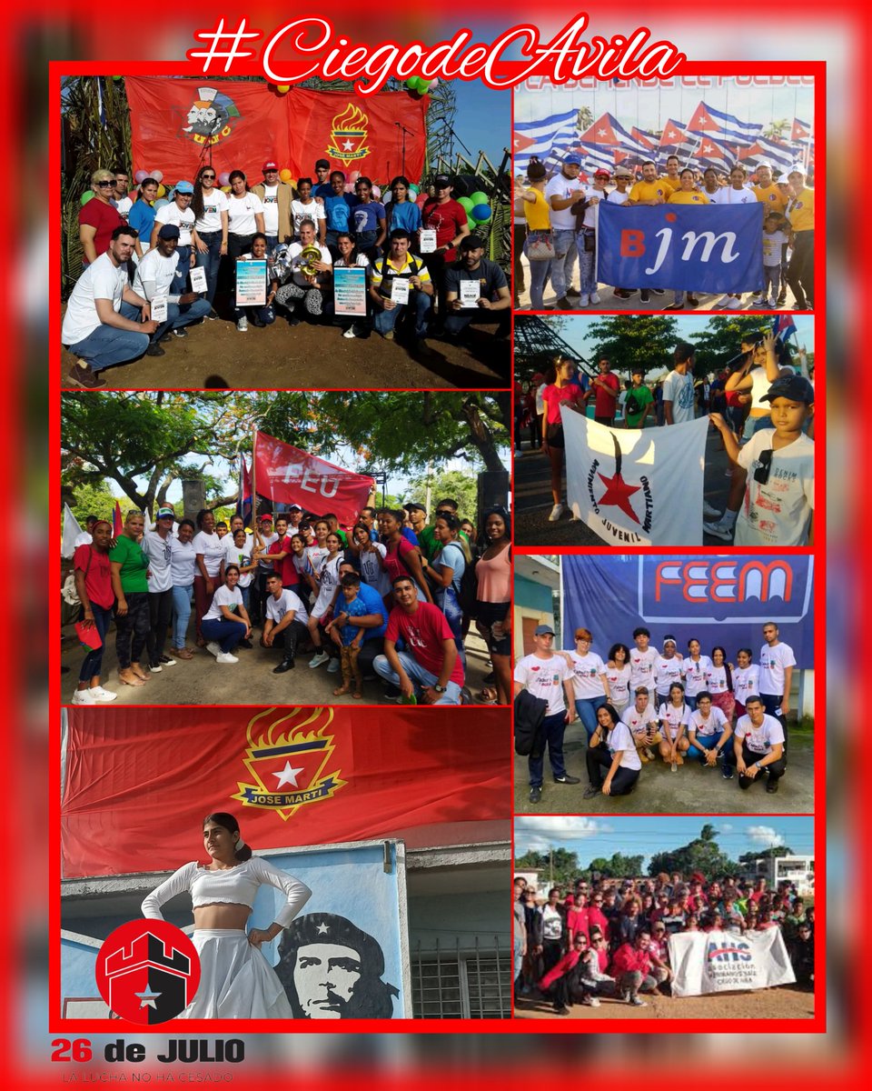 La <a href="/UJCdeCuba/">UJC de Cuba</a> en #CiegodeAvila junto a sus organizaciones estudiantiles y movimientos juveniles también aportaron a los resultados de la Sede #CiegoEn26.
¡Los jóvenes no fallarán!
#SinPerderUnDía #LatirAvileño <a href="/DiazCanelB/">Miguel Díaz-Canel Bermúdez</a> <a href="/DrRobertoMOjeda/">Dr. Roberto Morales Ojeda</a> <a href="/PartidoPCC/">Partido Comunista de Cuba</a> <a href="/AlfreMene37409/">Alfre Menendez</a>