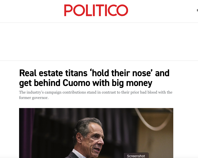 A final thought tonight on Ryan and Mamdani's victories:

Both represent a repudiation of developer cash in New York city races.

In Buffalo, it was Scanlon who the major developers backed. So much so that one of them, Paladino, became a boogeyman.

And in NYC, it was Cuomo.