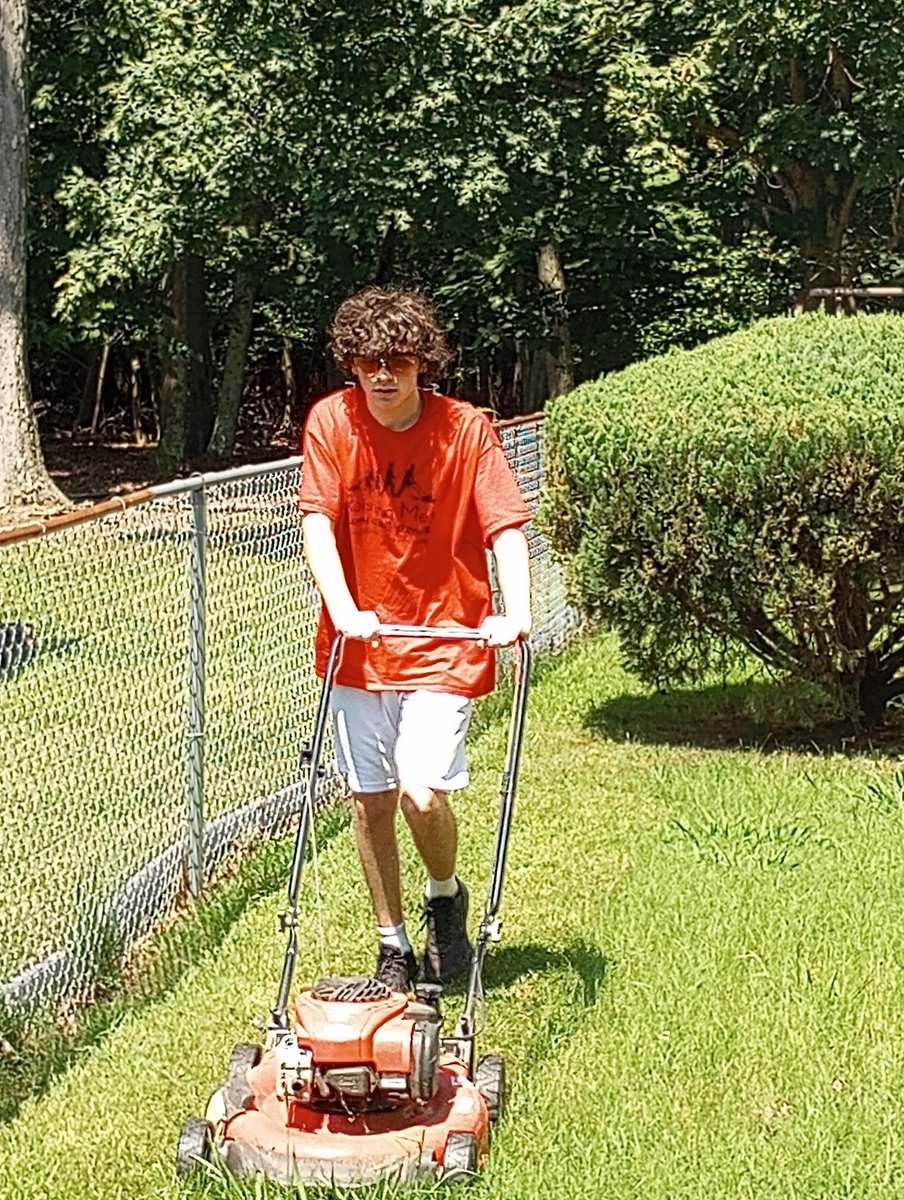 Dylan of Abell , MD who Is Taking part in our 50 yard challenge mowed his 50th lawn ! He’s has officially completed our 50 yard challenge . I’ll be headed to MD in the near future to present him his equipment .