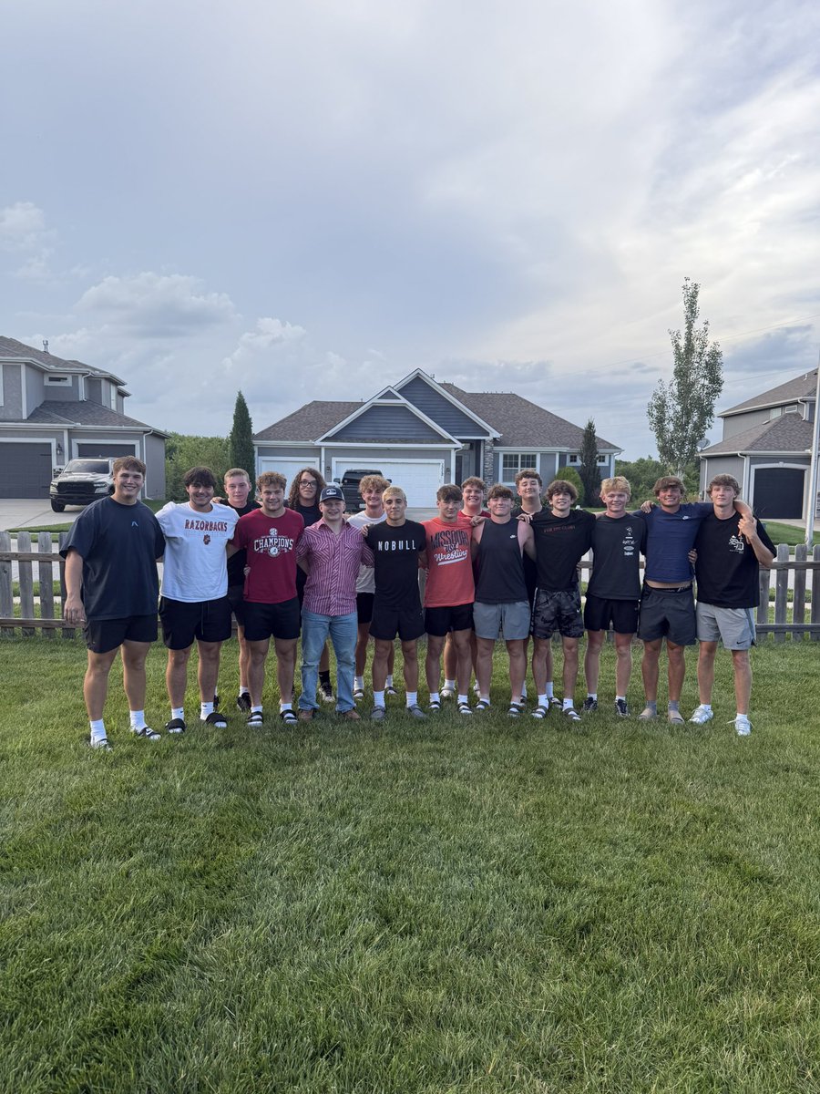 Great night having the senior football players over to the house! Missing a few but had a fun night hanging out and setting the tone for the season!